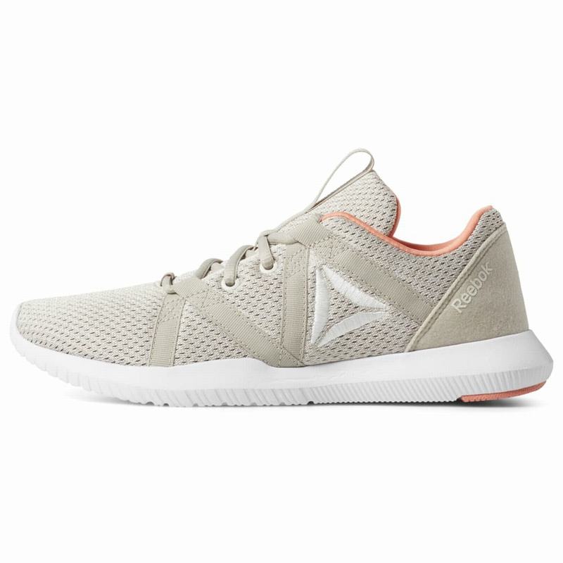 Adidasi Training Reebok Reago Essential Dama Bej/Albi/Roz Romania VE2479RJ